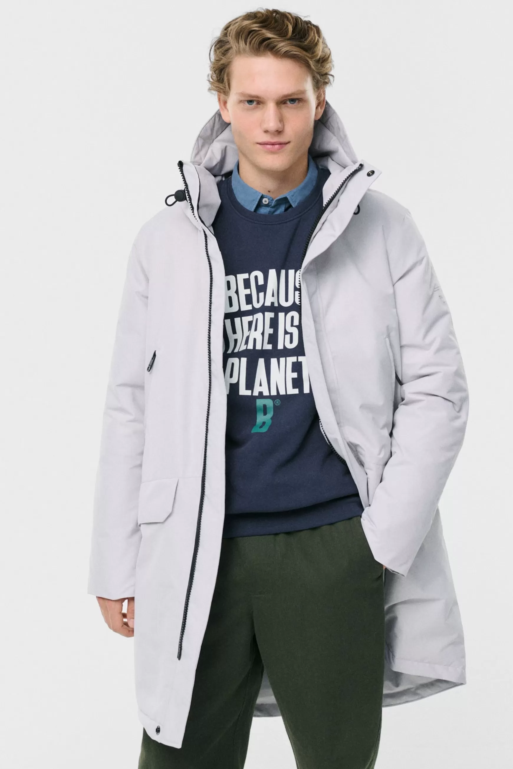 Discount ABRIGO ICEBERG BLANCO Hombre Abrigos y Chaquetas