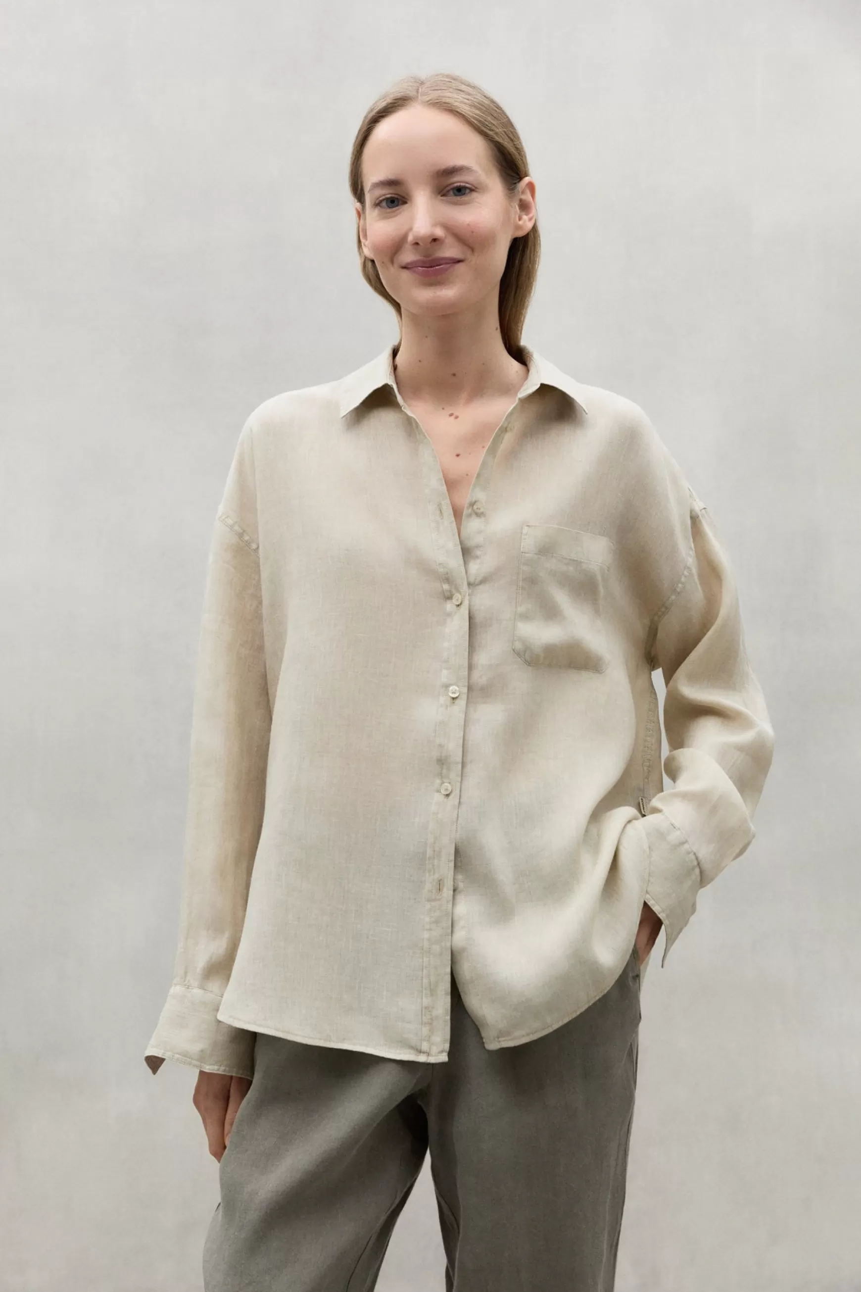 Flash Sale BEIGE DARIA LINEN SHIRT Mujer Camisas