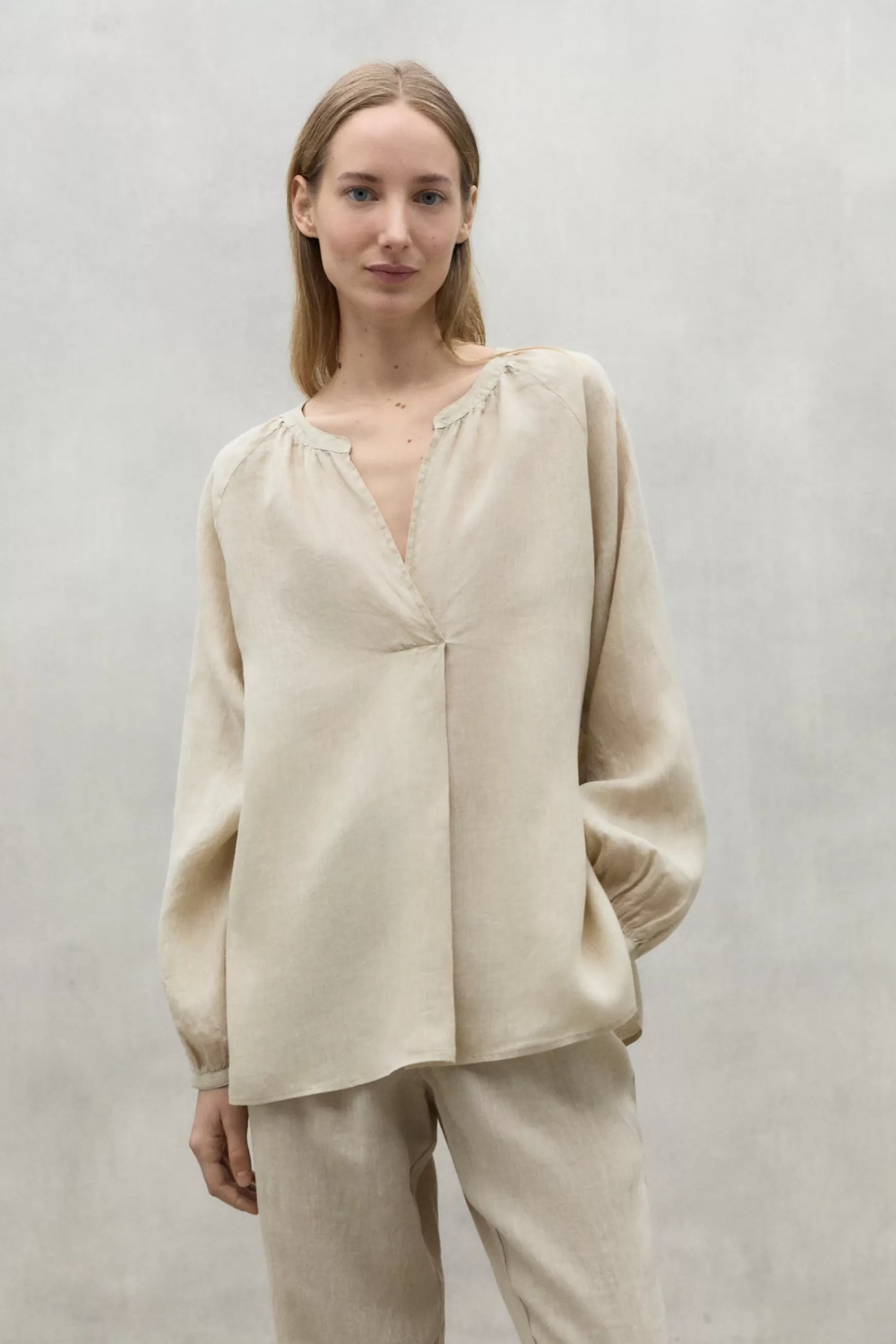 Sale BEIGE LAI LINEN SHIRT Mujer Camisas