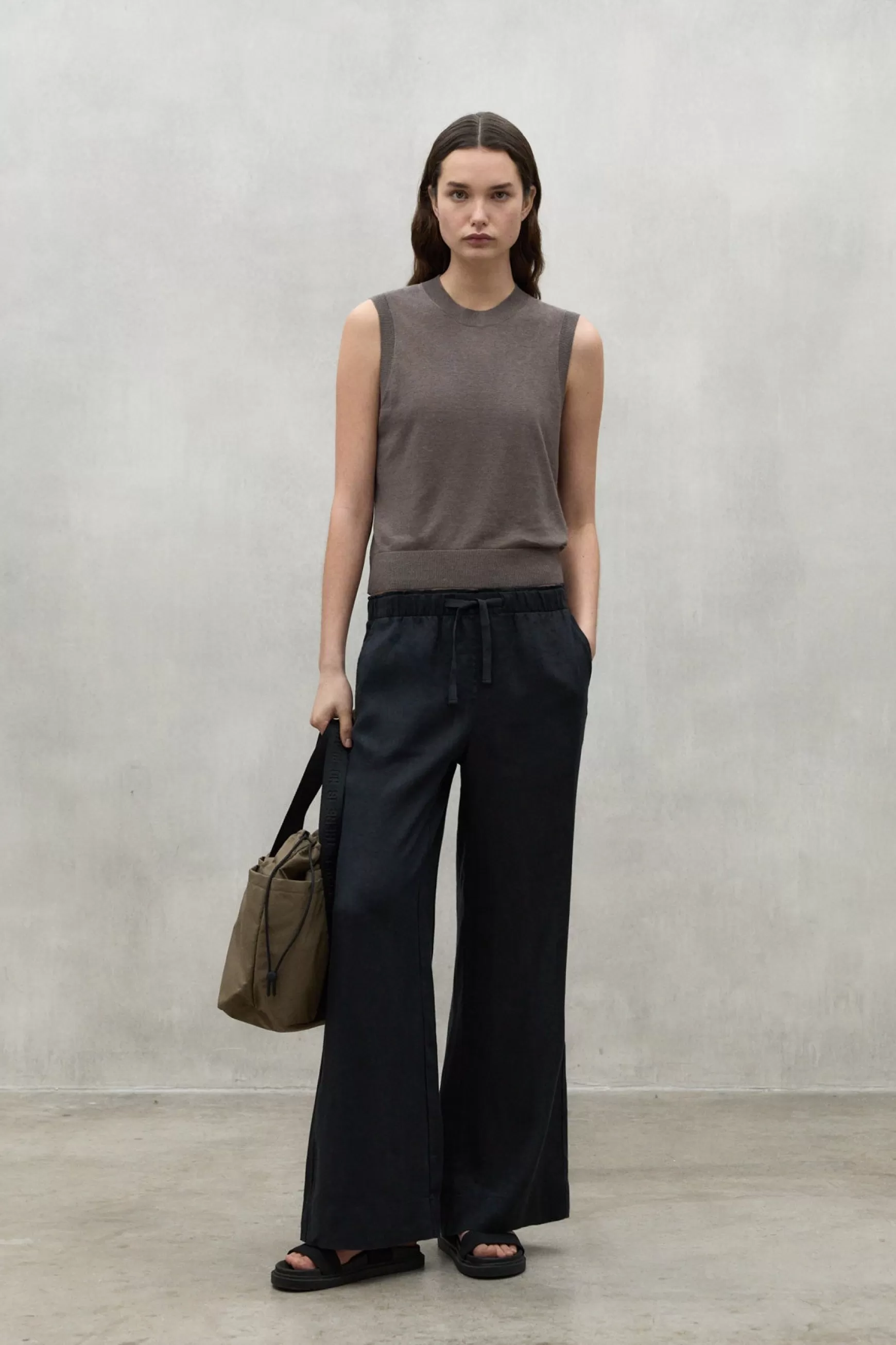 Hot MOSA LINEN TROUSERS Mujer Pantalones