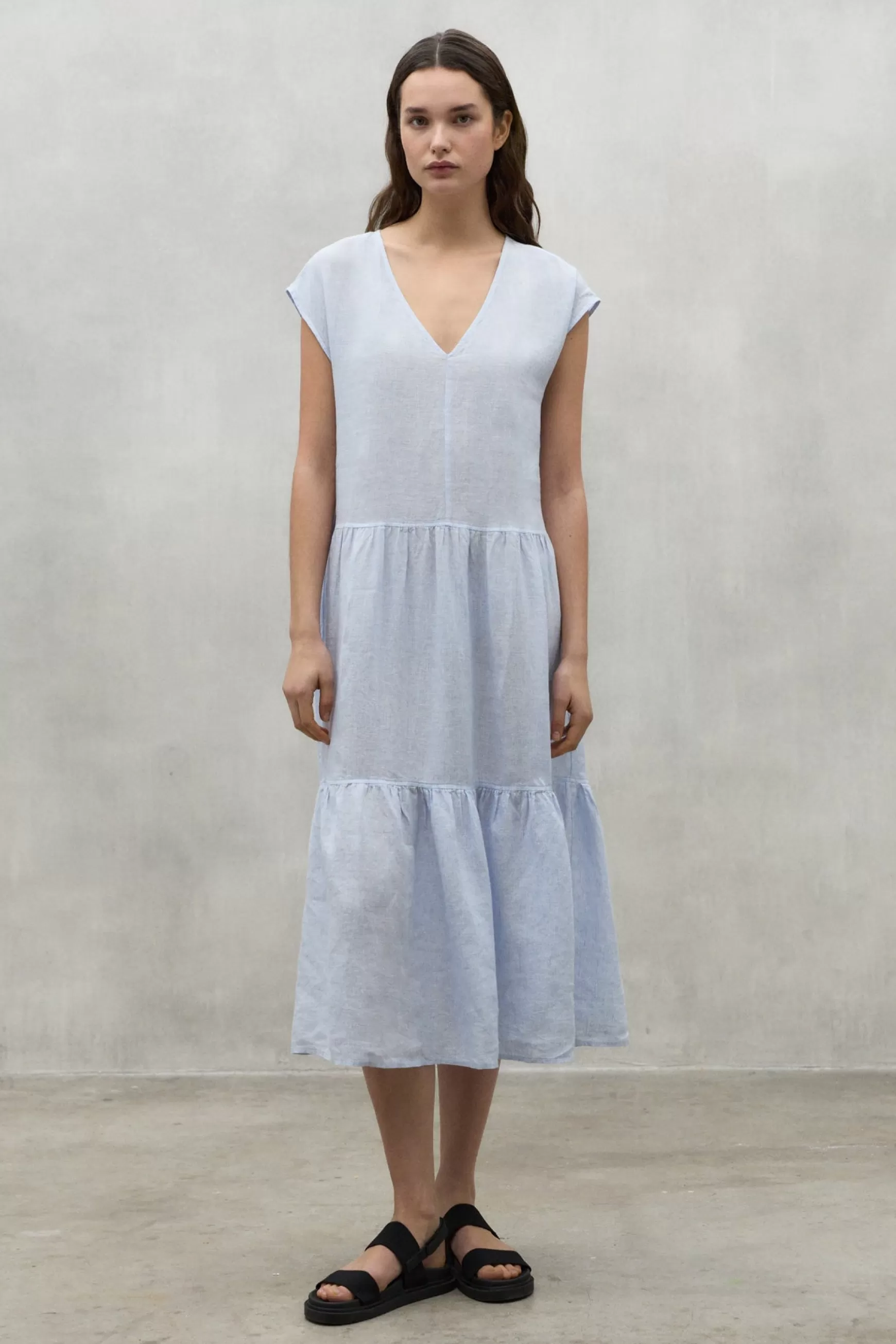 Outlet BLUE ARCILLA LINEN DRESS Mujer Vestidos y Faldas