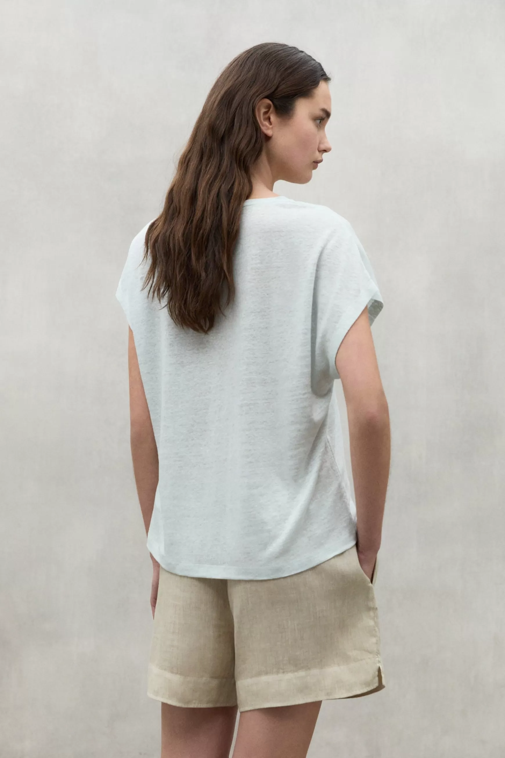 Online BLUE ARENDAL LINEN T-SHIRT Mujer Camisetas