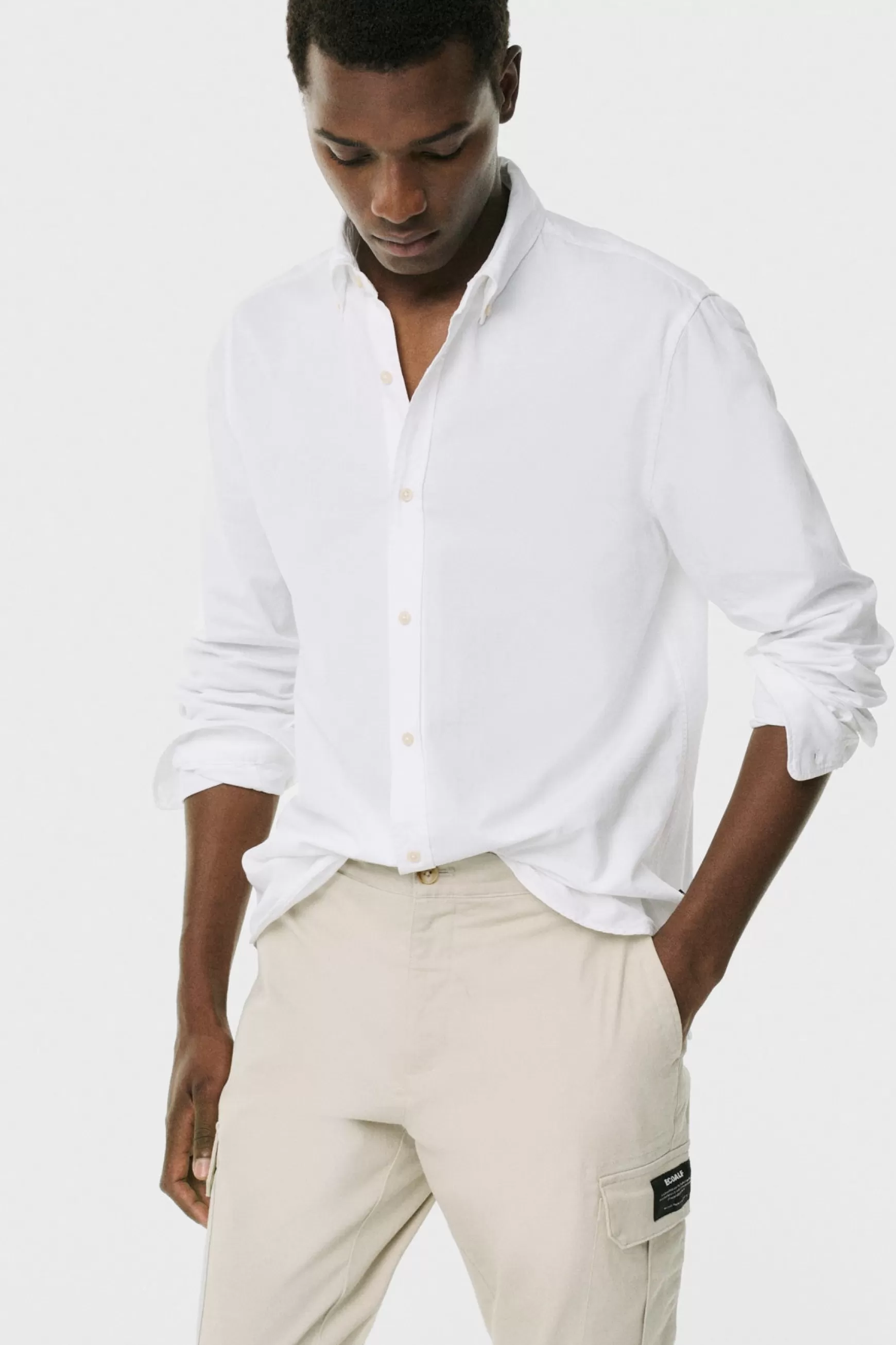 Online CAMISA ANTEJO BLANCA Hombre Camisas