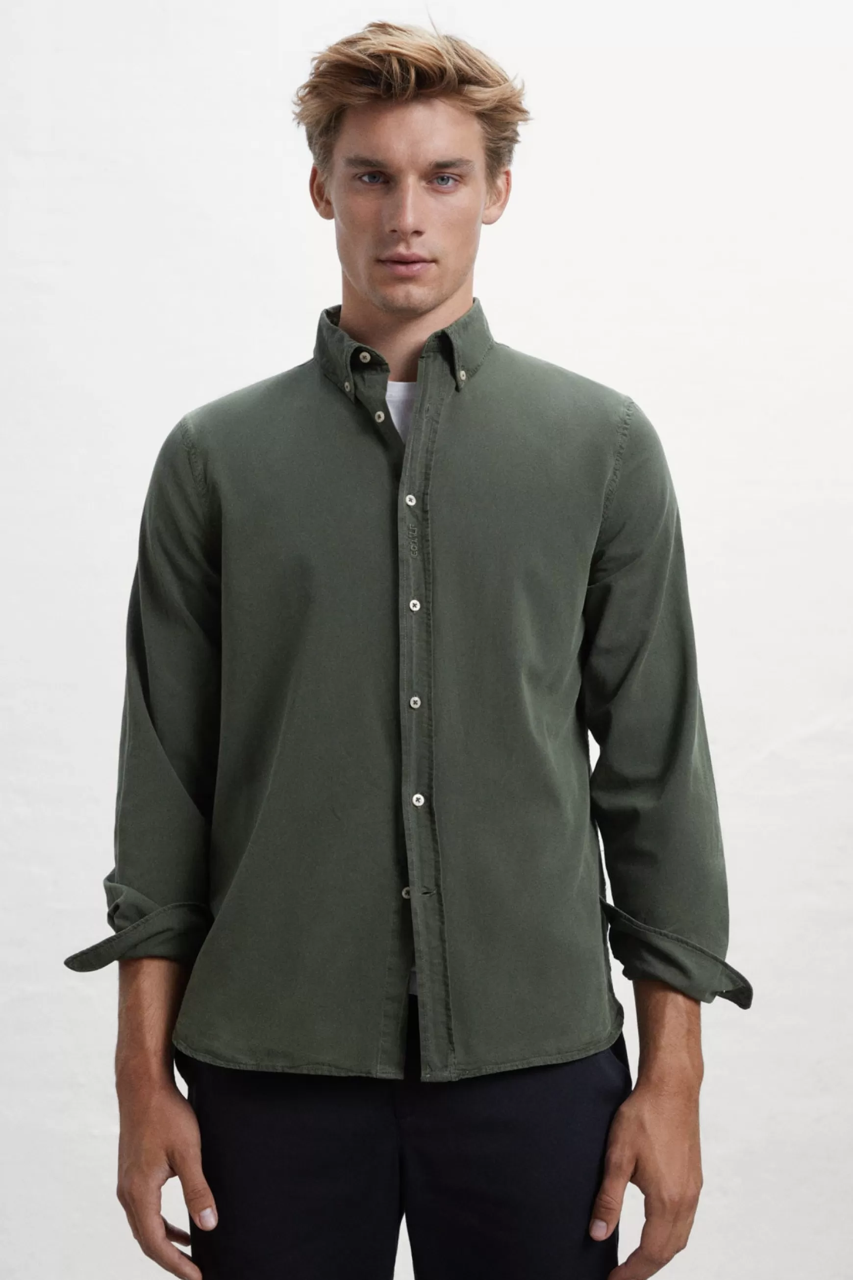 Sale CAMISA ANTEJO VERDE Hombre Camisas