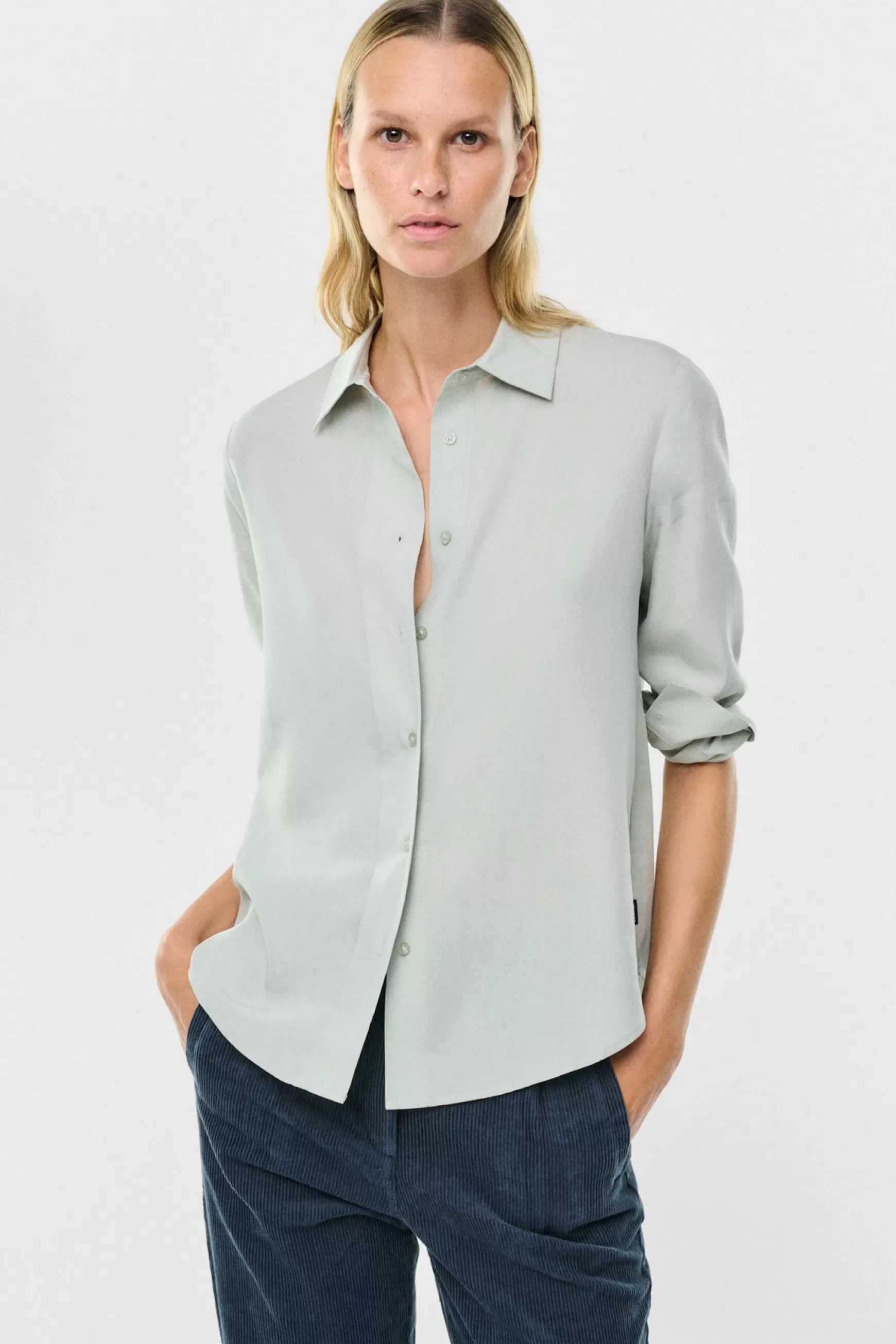 Best CAMISA TRIM AZUL CLARO Mujer Camisas