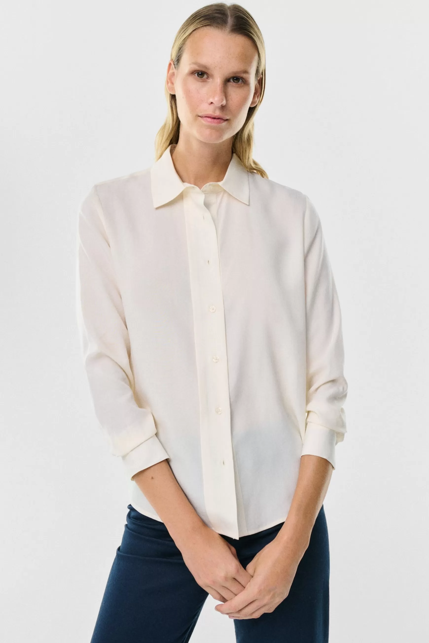 Clearance CAMISA TRIMALF BLANCA Mujer Camisas