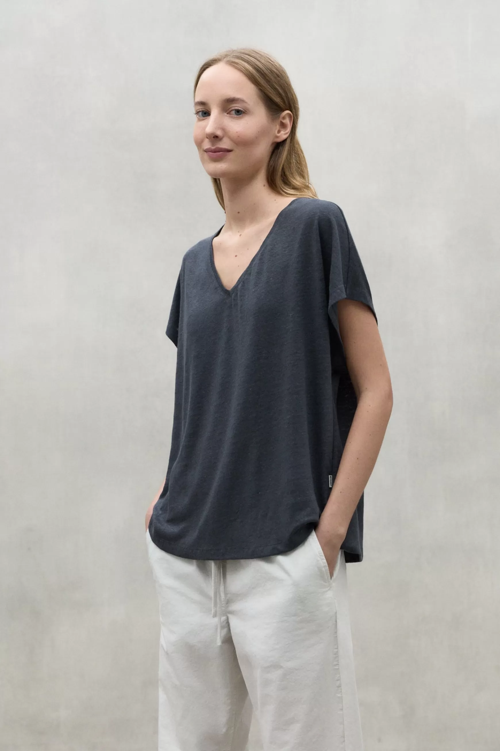 Discount ARENDAL LINEN T-SHIRT Mujer Camisetas