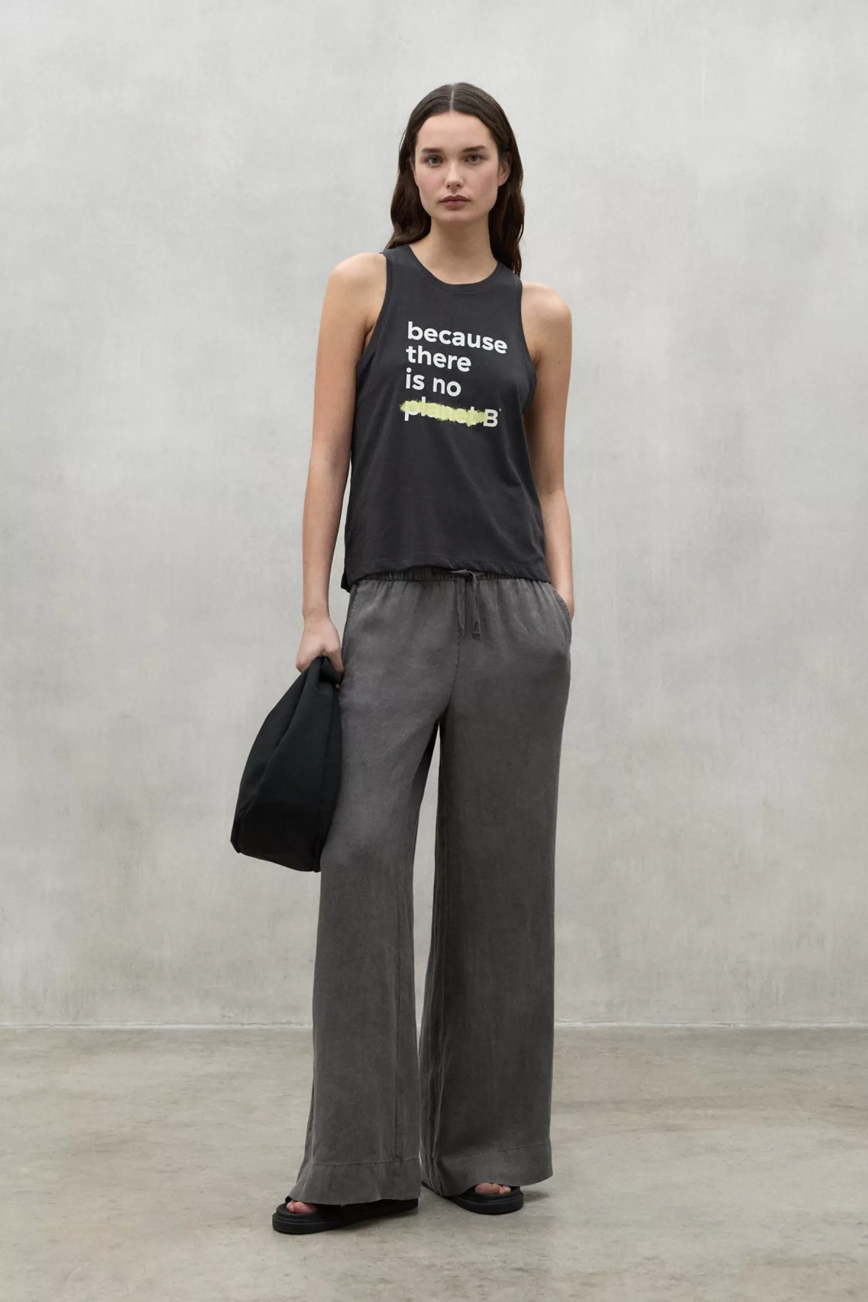 Outlet DARK GREY UNDERLINED T-SHIRT Mujer Camisetas