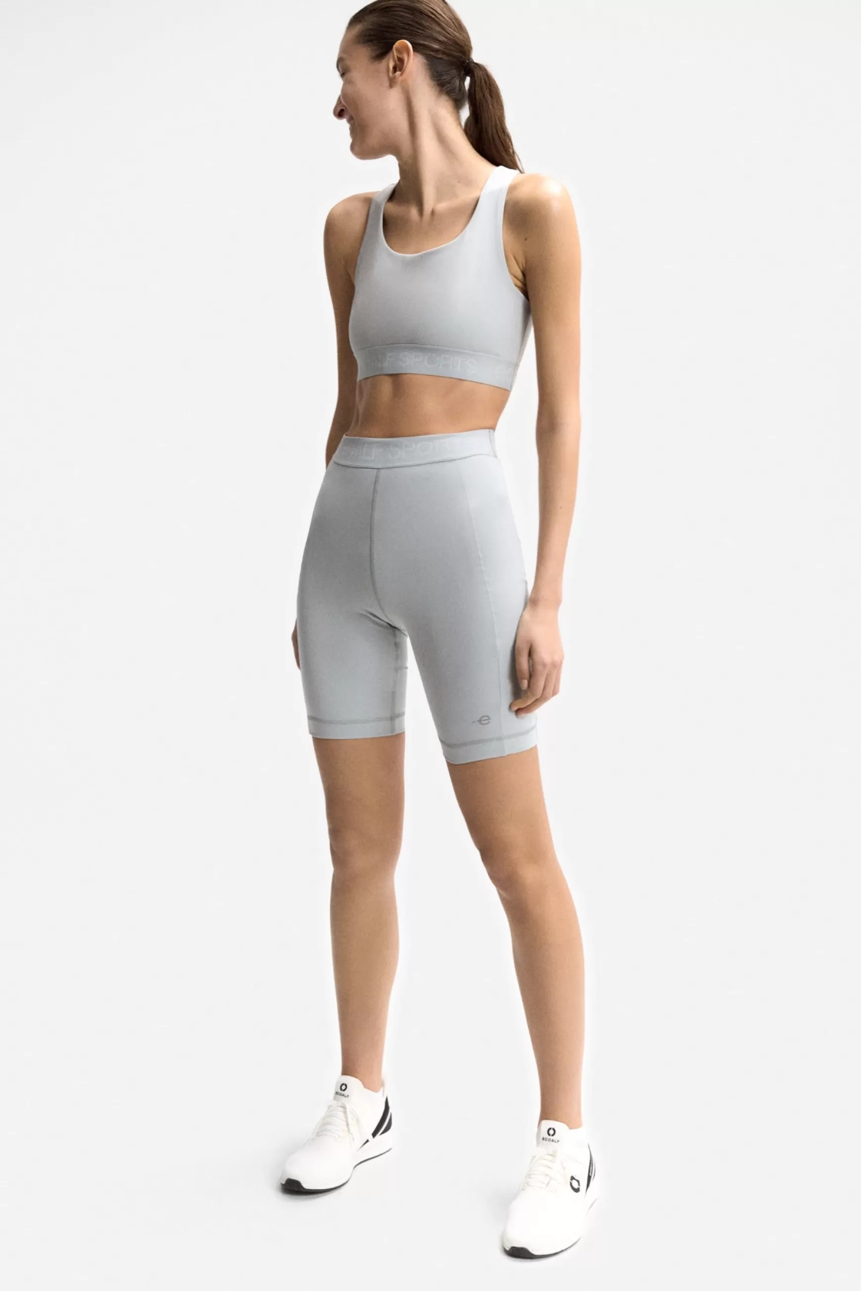 Outlet LEGGINGS CORTOS ROME GRISES Mujer Running