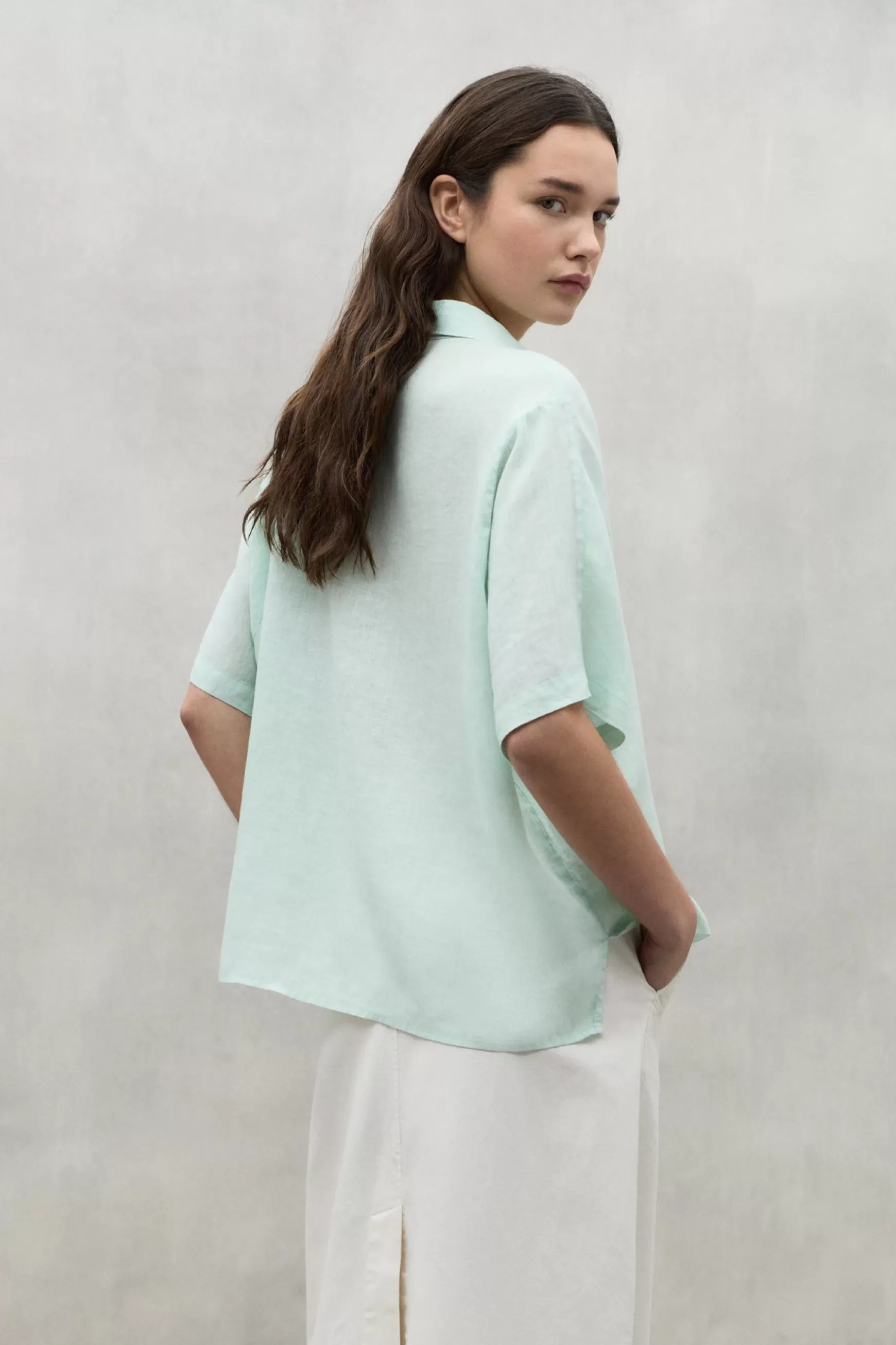 Clearance MELANIA LINEN SHIRT Mujer Camisas