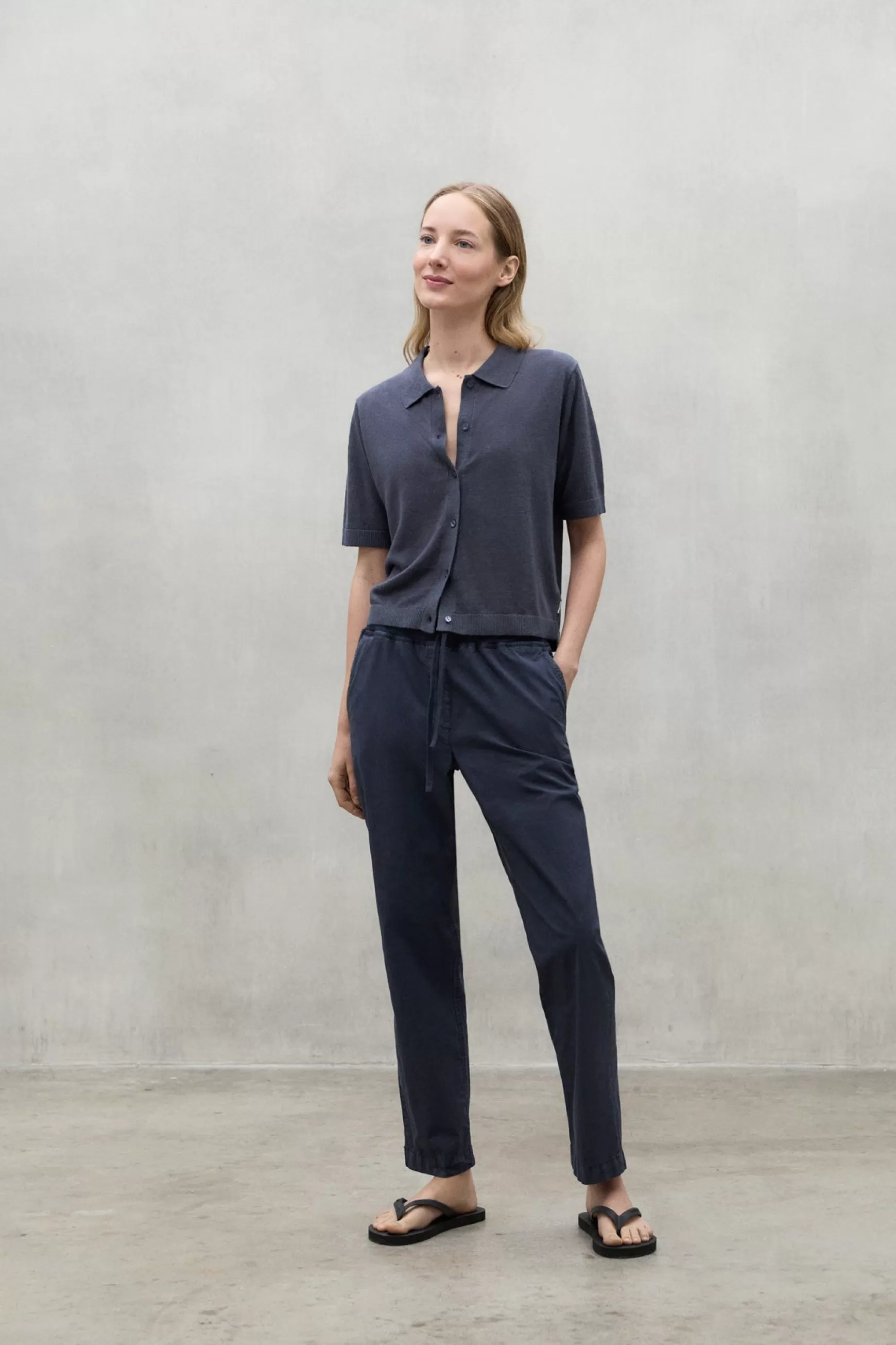 Flash Sale NAVY BLUE GANGES TROUSERS Mujer Pantalones