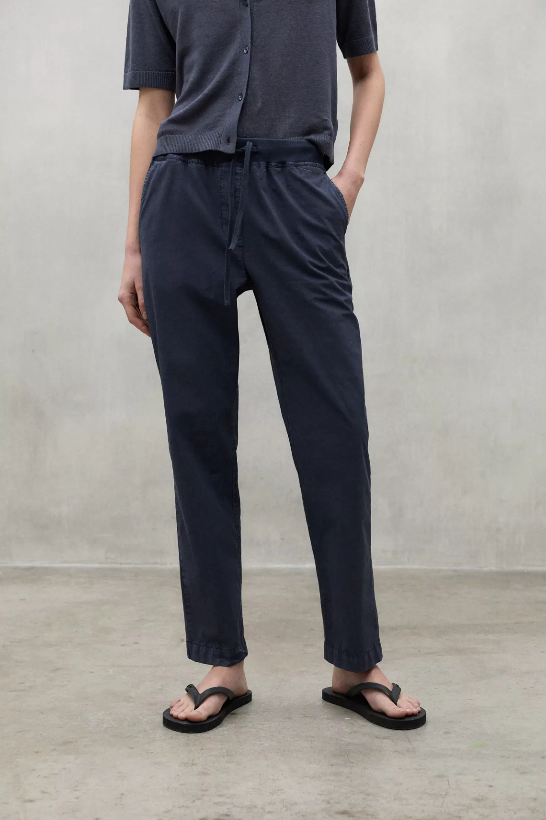 Flash Sale NAVY BLUE GANGES TROUSERS Mujer Pantalones