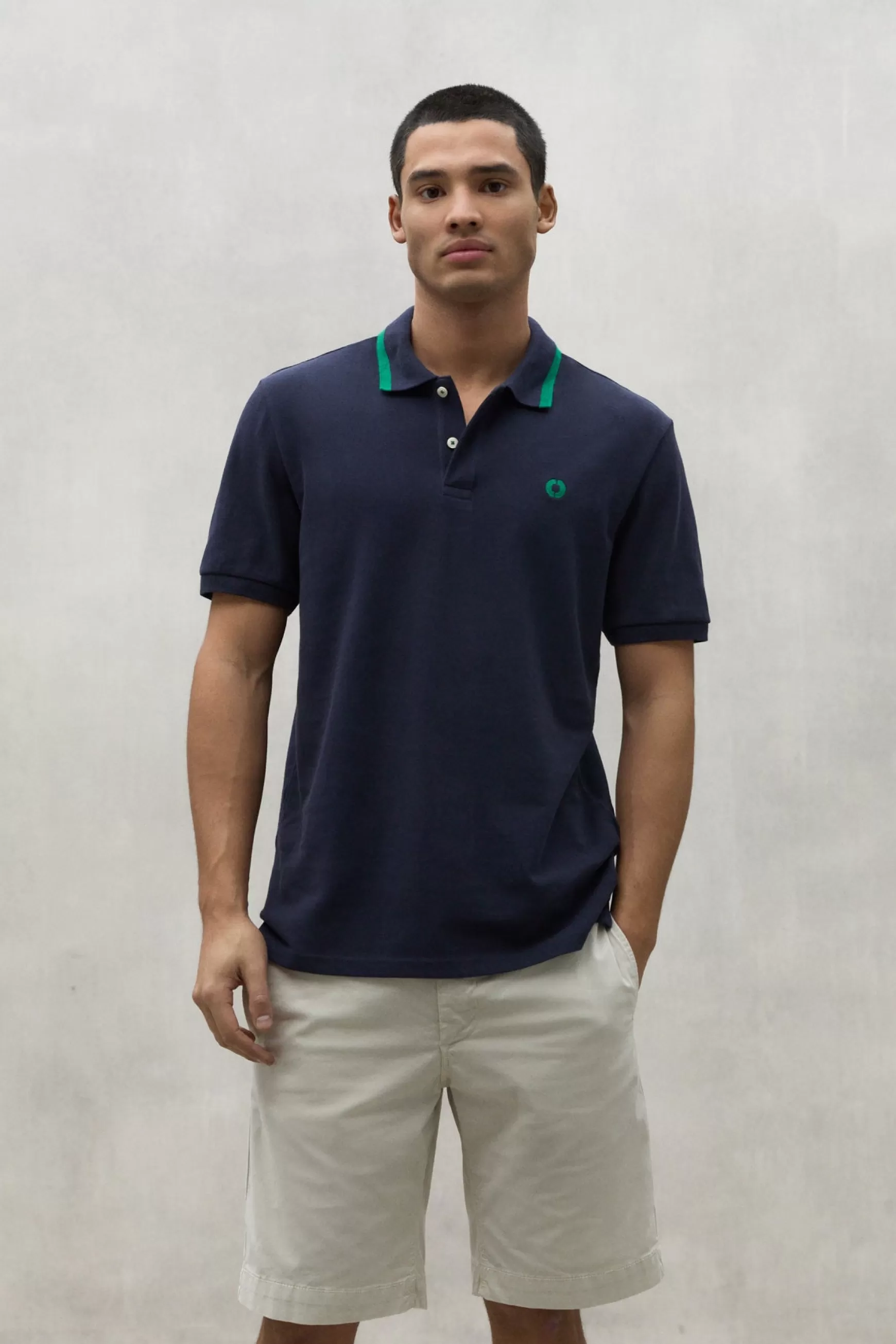 Outlet NAVY BLUE RAYAN JERSEY POLO SHIRT Hombre Polos