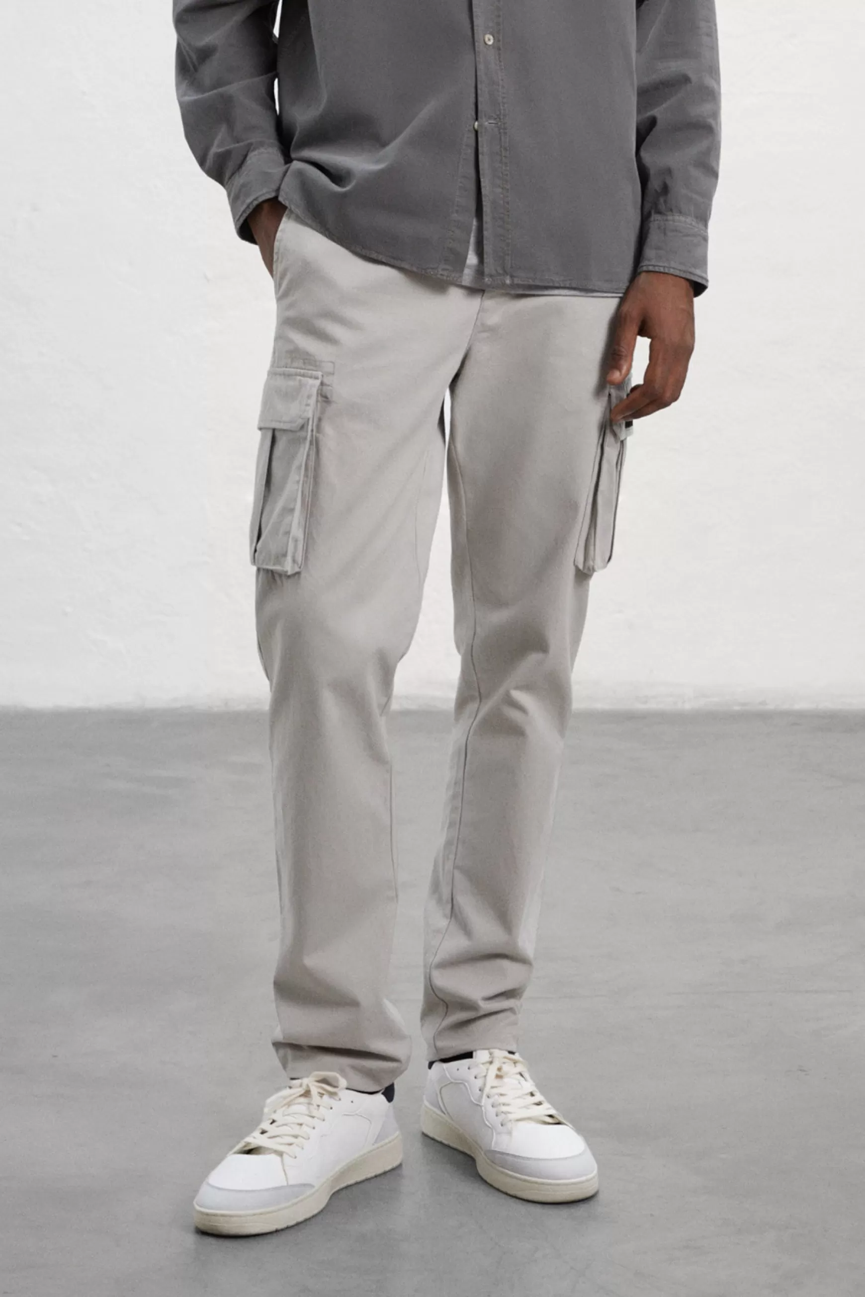 Flash Sale PANTALONES CARGO GERI GRISES Hombre Pantalones