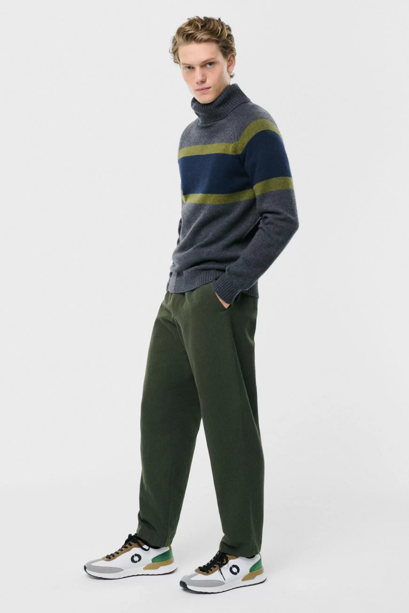 New PANTALONES GINA VERDES Hombre Pantalones