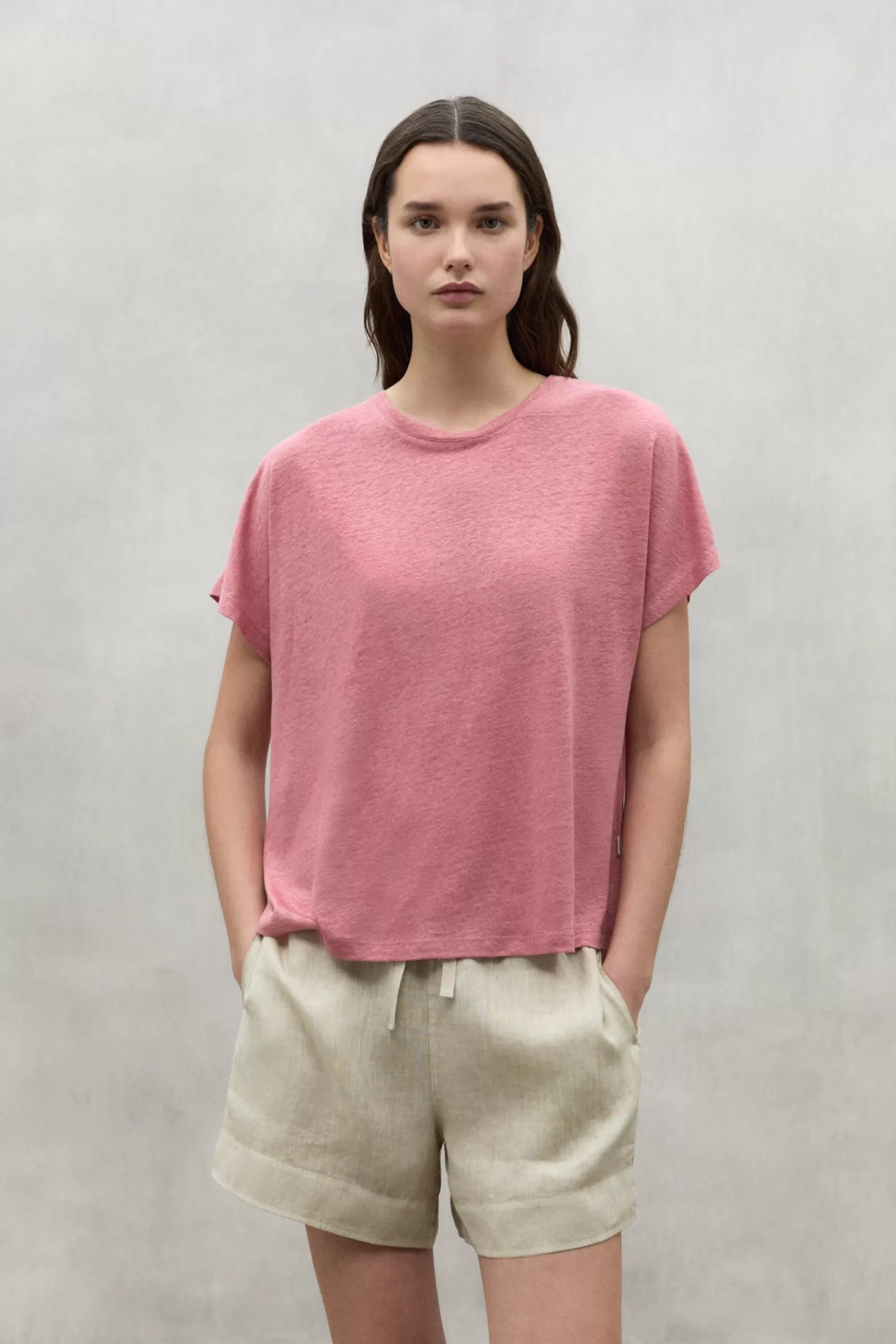 Store PINK BOD LINEN T-SHIRT Mujer Camisetas