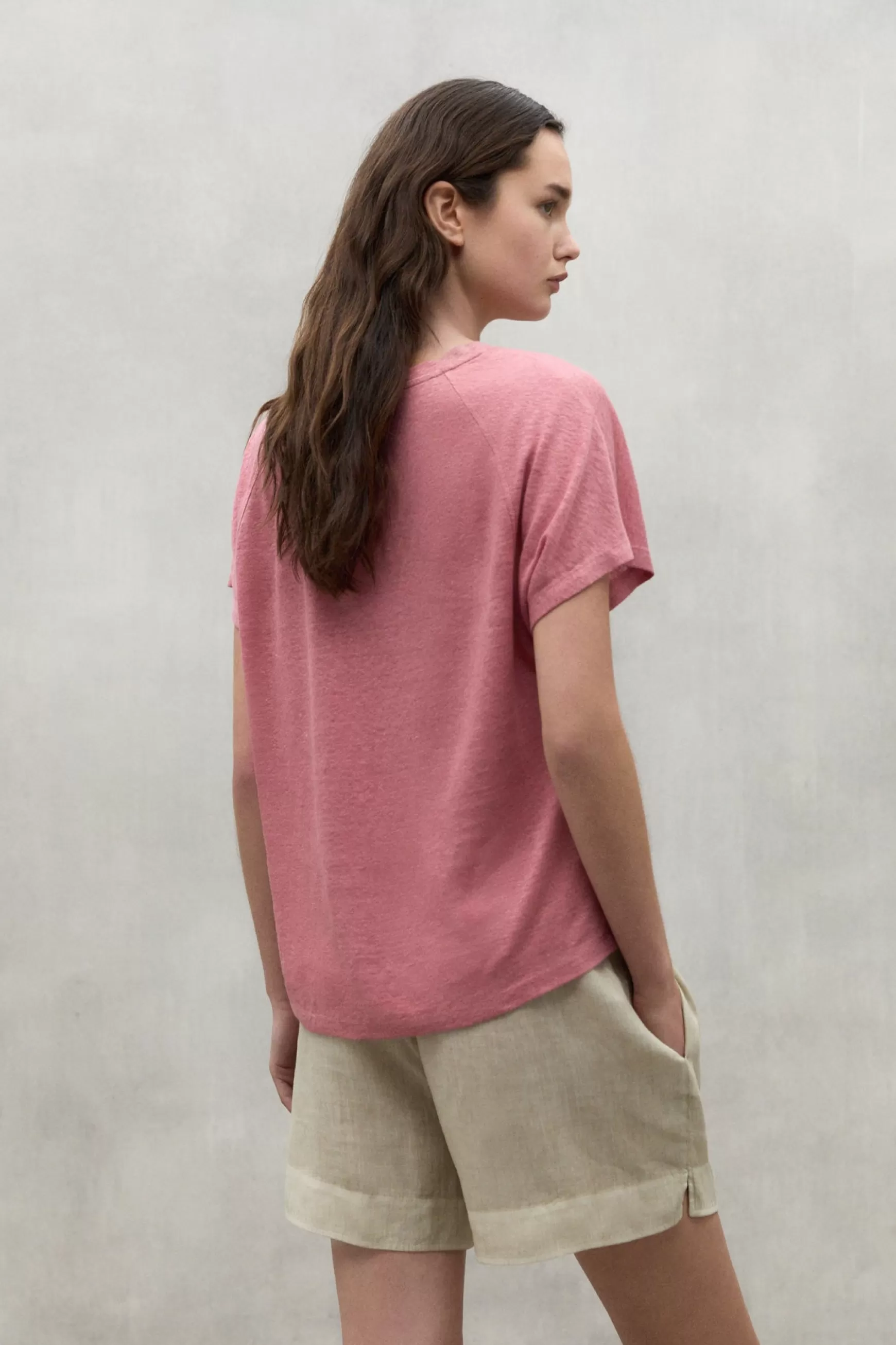 Store PINK BOD LINEN T-SHIRT Mujer Camisetas