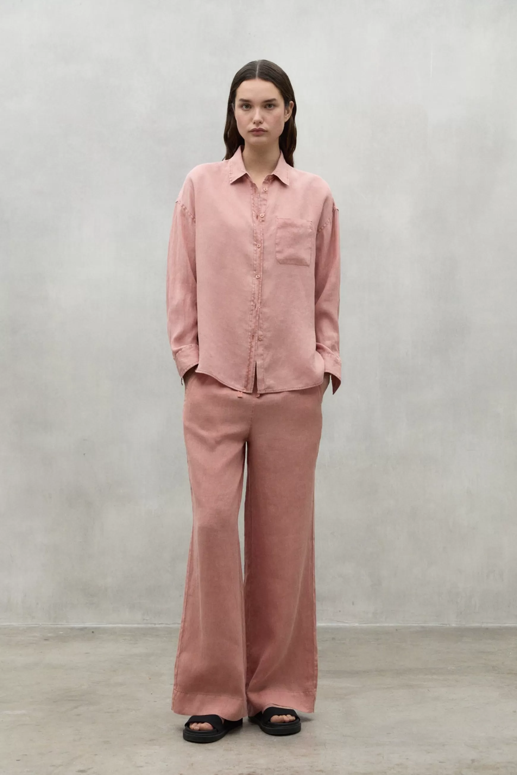 Best Sale PINK DARIA LINEN SHIRT Mujer Camisas