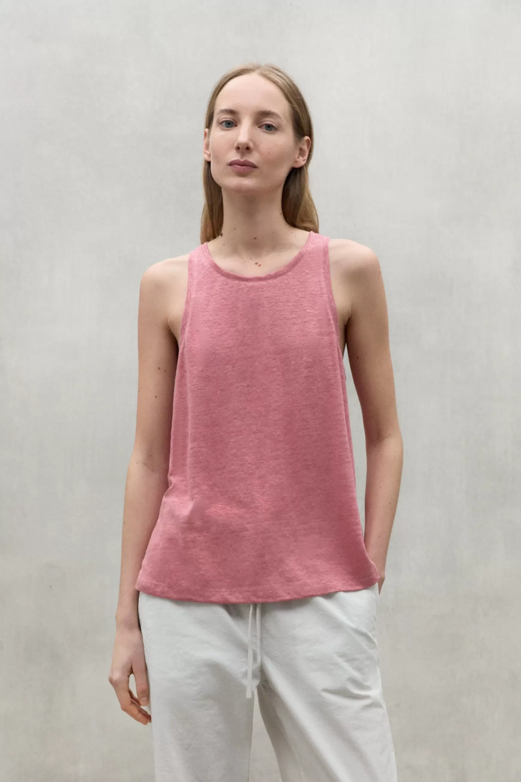 Shop PINK HALDEN LINEN T-SHIRT Mujer Camisetas