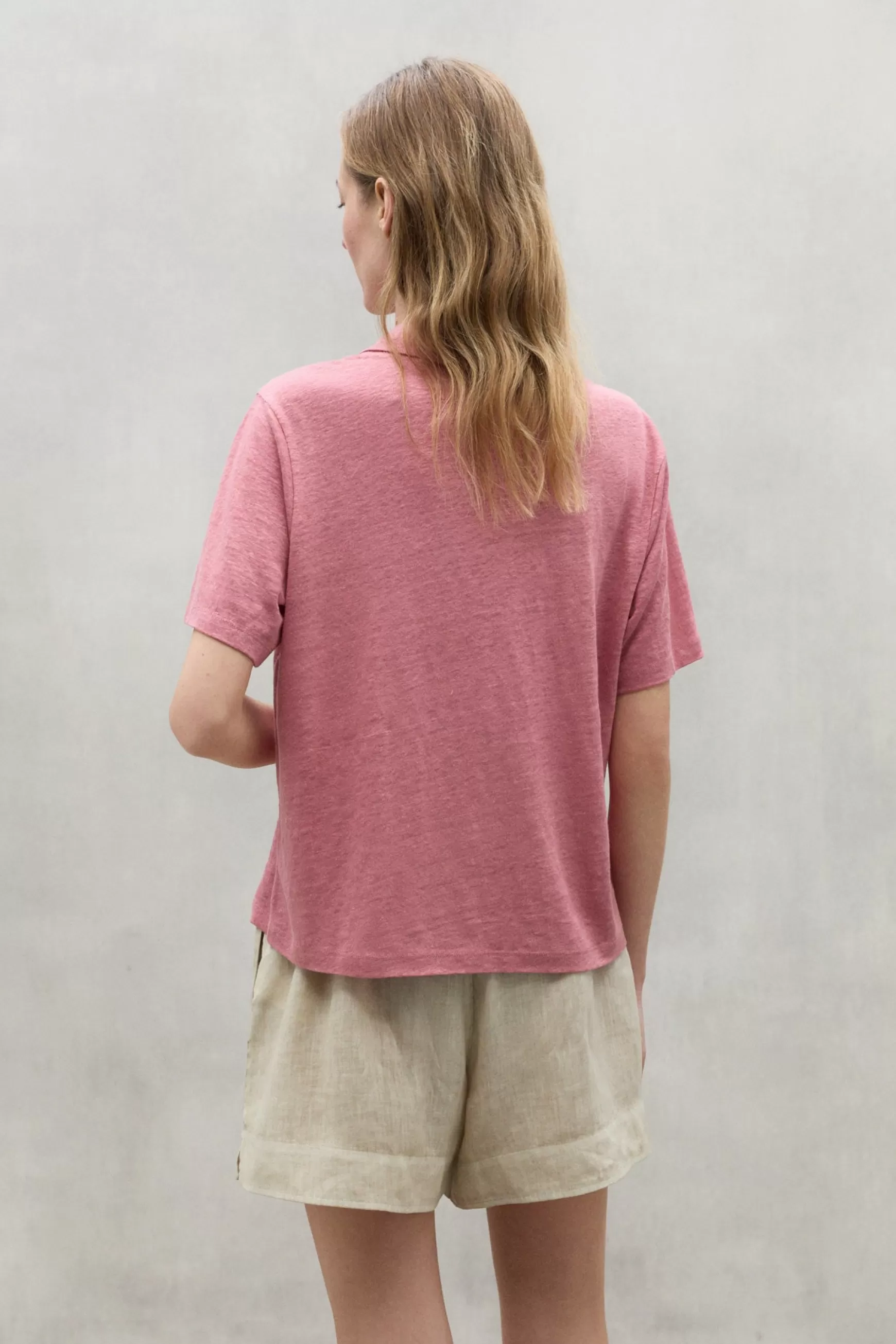 Discount PINK TROMS LINEN T-SHIRT Mujer Camisetas