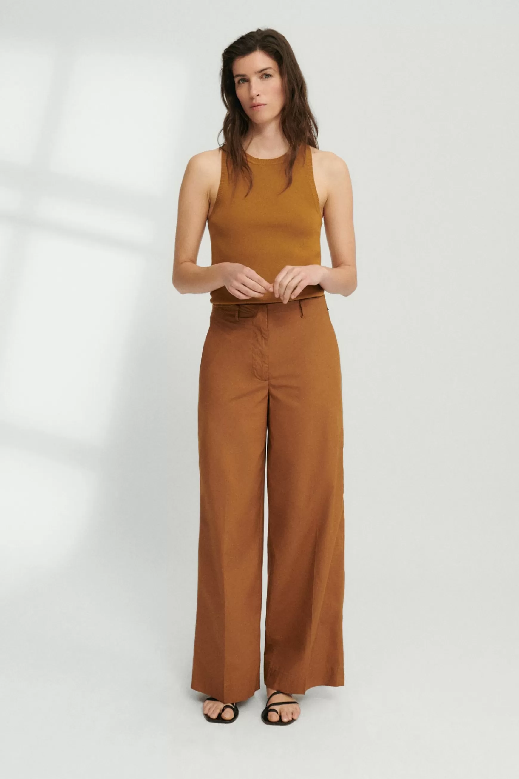 Outlet THAMES TROUSERS BROWN Mujer Pantalones