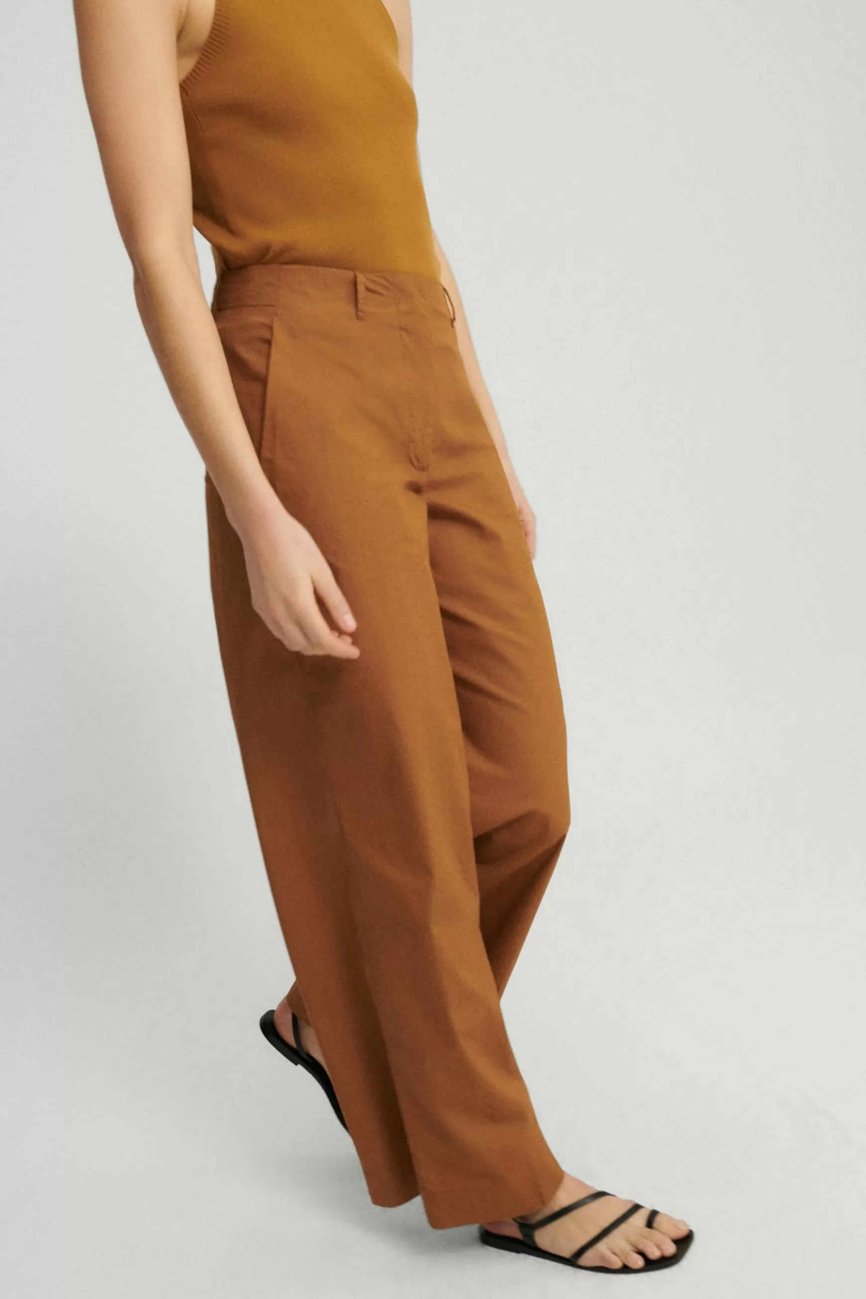 Outlet THAMES TROUSERS BROWN Mujer Pantalones