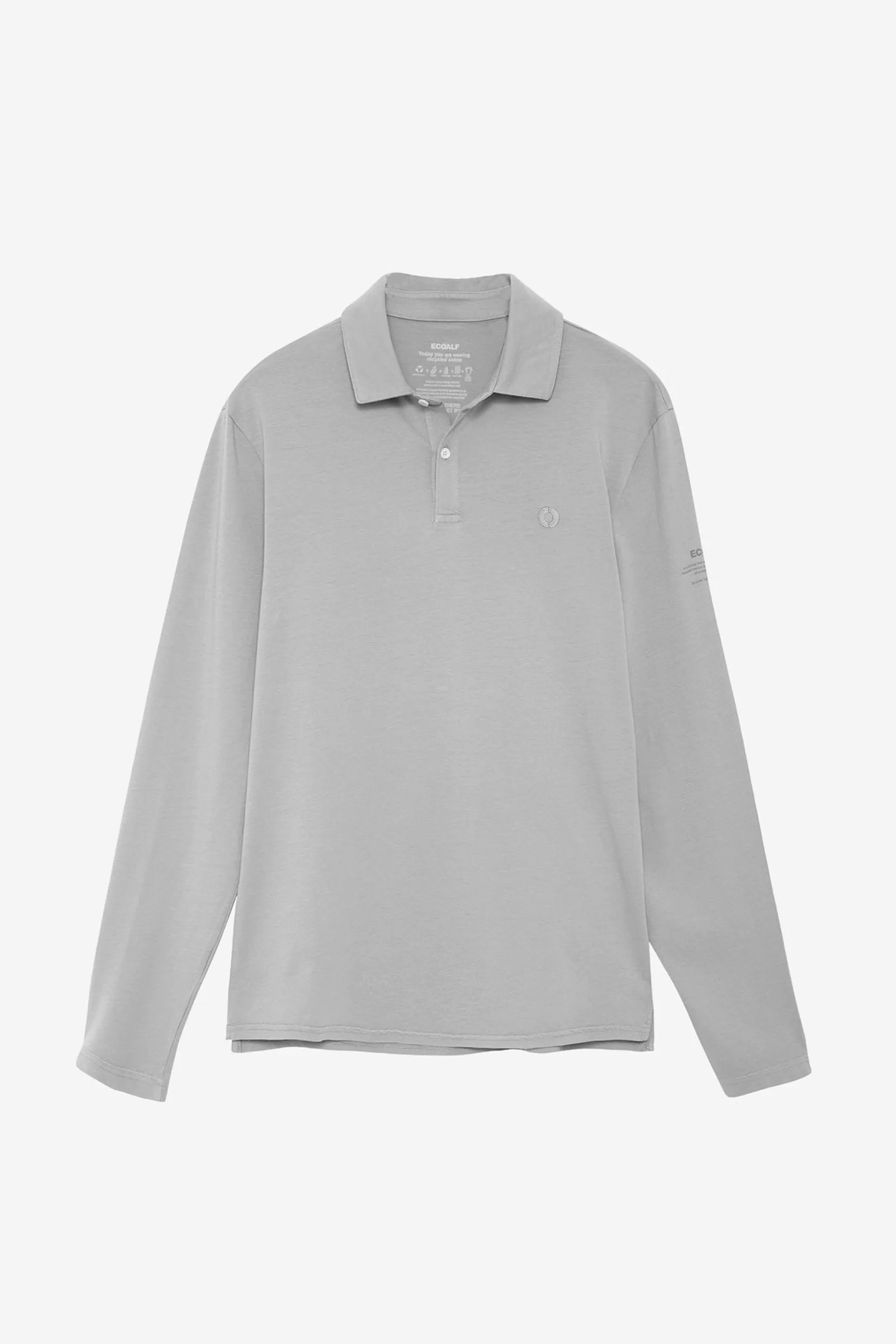 Outlet THEO LONG SLEEVE JERSEY POLO SHIRT GREY Hombre Polos