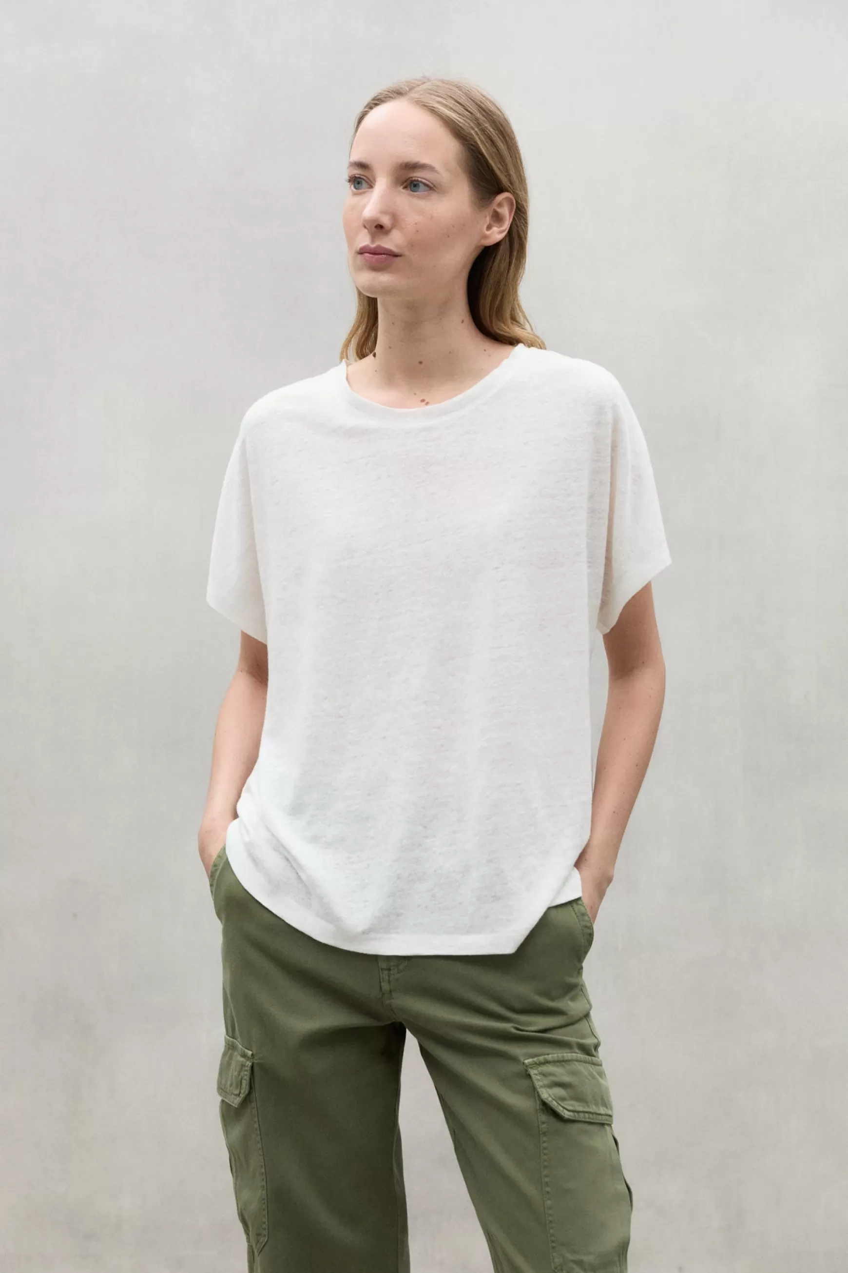 Store WHITE BOD LINEN T-SHIRT Mujer Camisetas